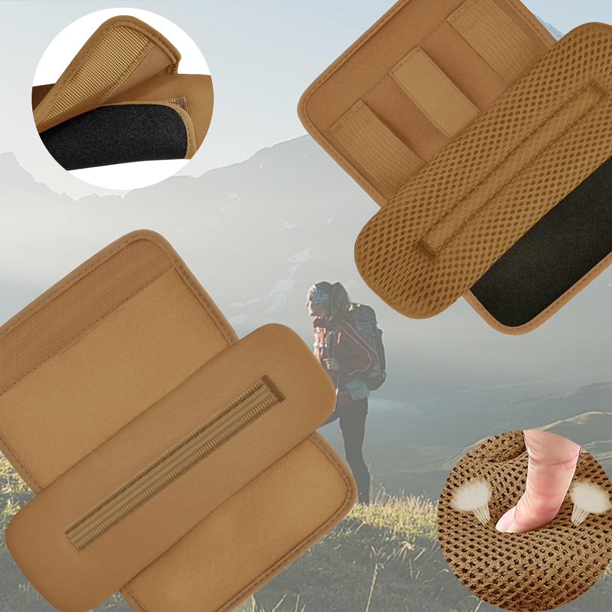 ZINMARK Paquete de 2 almohadillas de hombro ultra gruesas para bolsas de laptop, bolsas de mensajero, maletines y la mayoría de bolsas