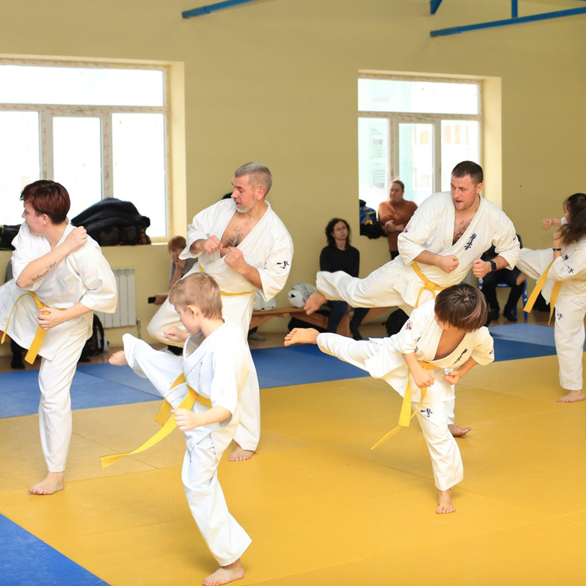 2 sztuki pasków Judo Karate, do sztuk walki, karate, judo, bawełna, paski taekwondo, profesjonalny pasek do karate aikido dla dzieci i dorosłych, pasek do sportów walki, żółty, 240 cm