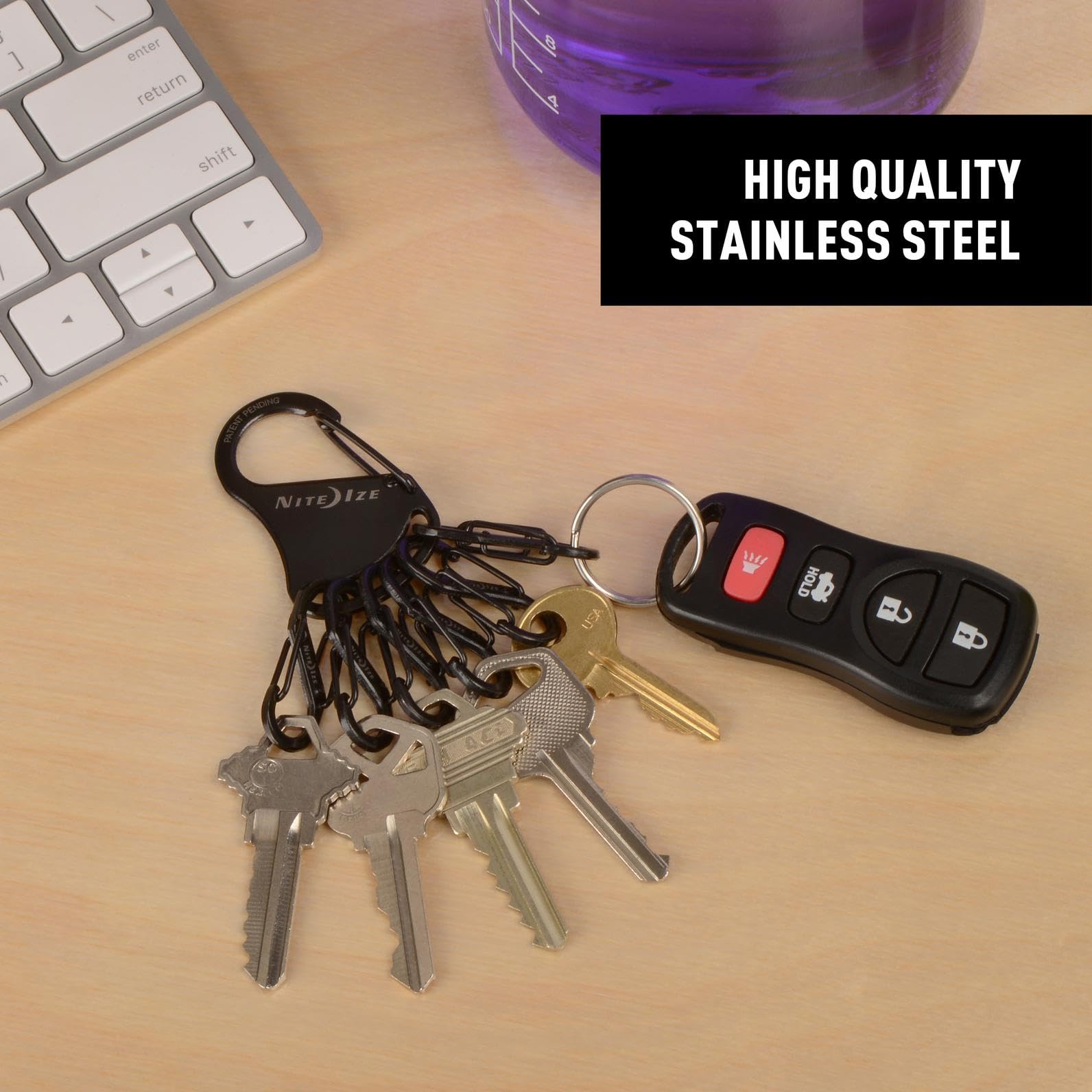 Innerraum OBJECT OC3 Wrist Keyholder 新品 Amazon.com: Nite Ize SS-SMS-9001218 KeyRack Steel, Stainless Steel
