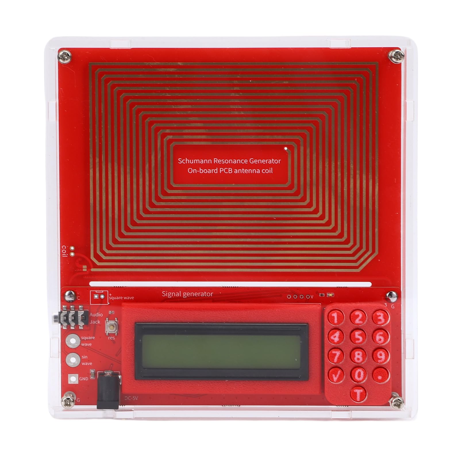 7,83Hz Wellenresonanzgenerator, 0,01–100 KHz Einstellbarer Tragbarer Sinuswellenresonator mit Stabilem Ausgang, Ultra Niederfrequenz Impulsgeneratormaschine