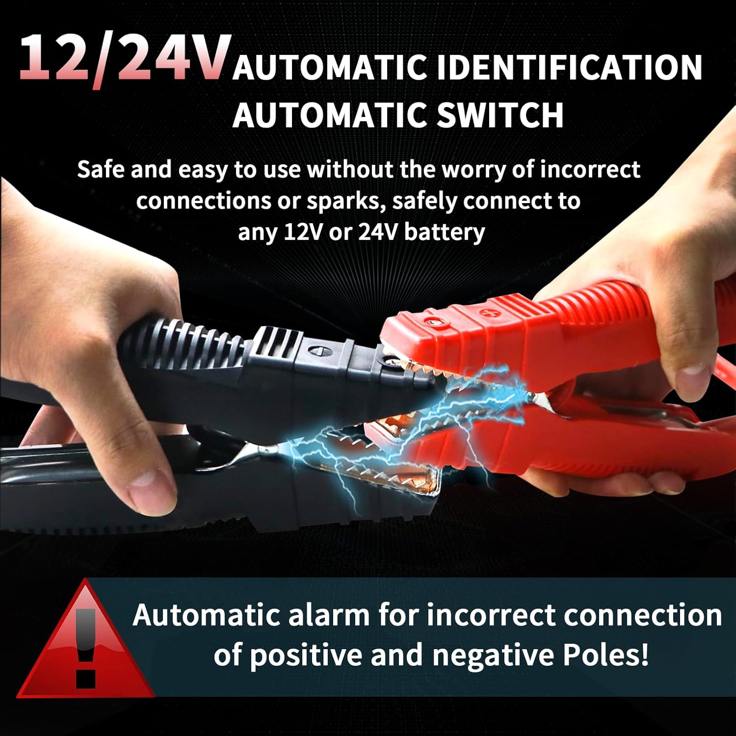 10000A Portable Jump Starter 12V/24V Car Battery Charger & Power Bank for Cars, Trucks, RVs, Boats, and More - USB-C PD 45W Fast Charging, LED Flashlight (up to 50L Gas/Diesel)