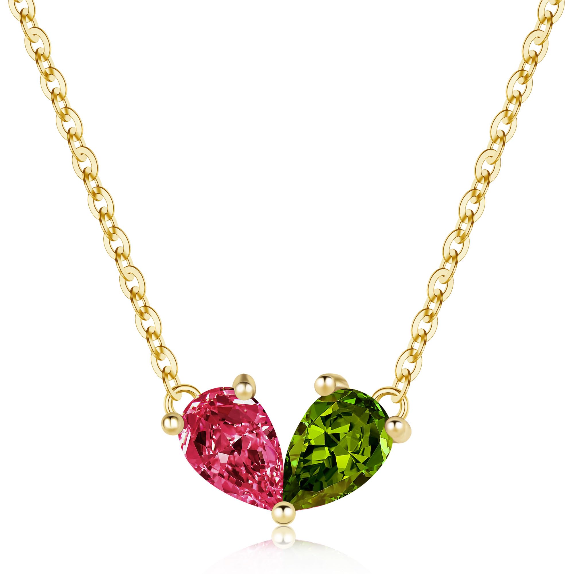 Turandoss Gifts for Women Her Mom Daughter - 14K Dainty Gold Plated Birthstone Necklaces for Women, Birthstone Necklace for Women Girls Kids Jewelry