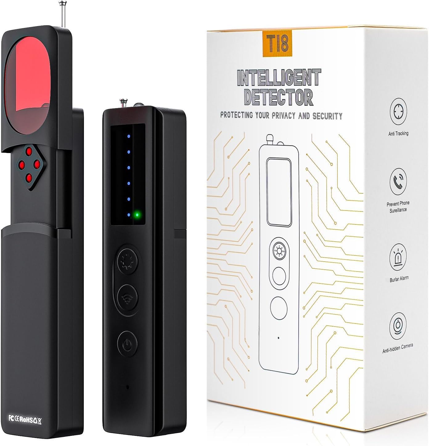 Hidden Camera Detector Upgraded Hidden Bug and Camera Detector Portable GPS Tracker Spy Camera Device Finder Detector Hidden