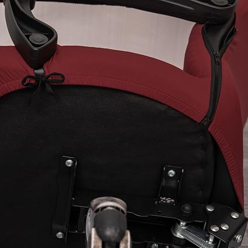 Miniatura 4 de Melaluxe Funda para silla de oficina - Funda elástica universal para silla de escritorio, Fundas para silla de computadora (tamaño L) - Rojo vino