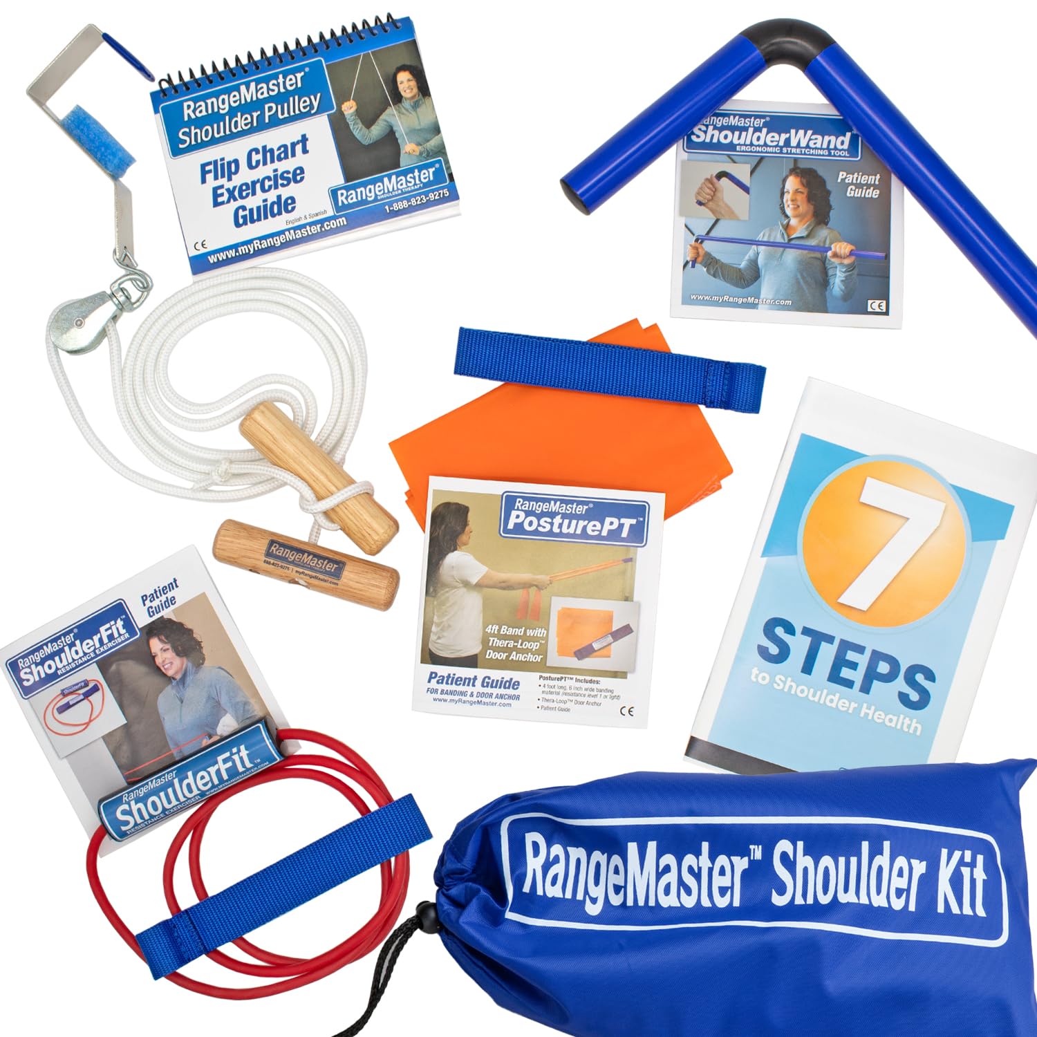 RangeMaster All in one Shoulder Strengthening and Home Therapy Pro Kit │ Physical Therapy Tool │ Aids in Recovery and Increasing Mobility │