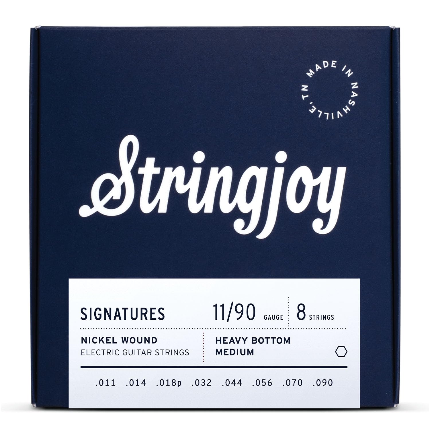 Amazon.com: Stringjoy HVY118 8 String Signatures Nickel Electric