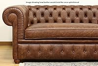 Vista 5 de NAT Leathers™ Marrón bronceado coñac de 22 a 24 pies cuadrados (22-24 pies cuadrados (32 x 55 pulgadas)) Weekender dos tonos suave tapicería piel