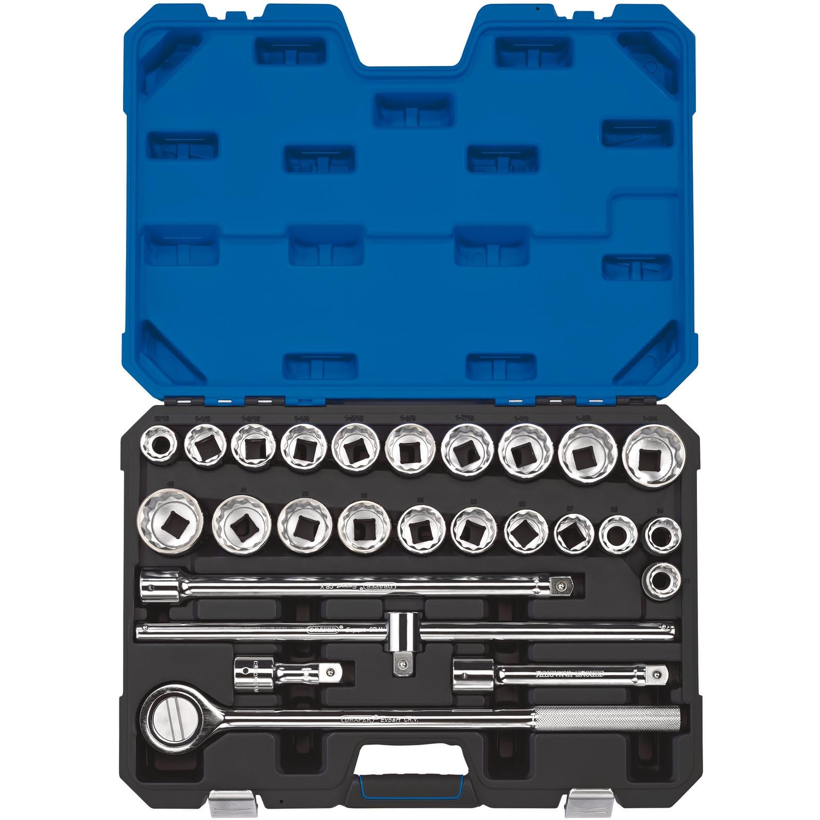 Draper Combined Mm/Af Socket Set, 3/4"" Sq. Dr. (26 Piece)