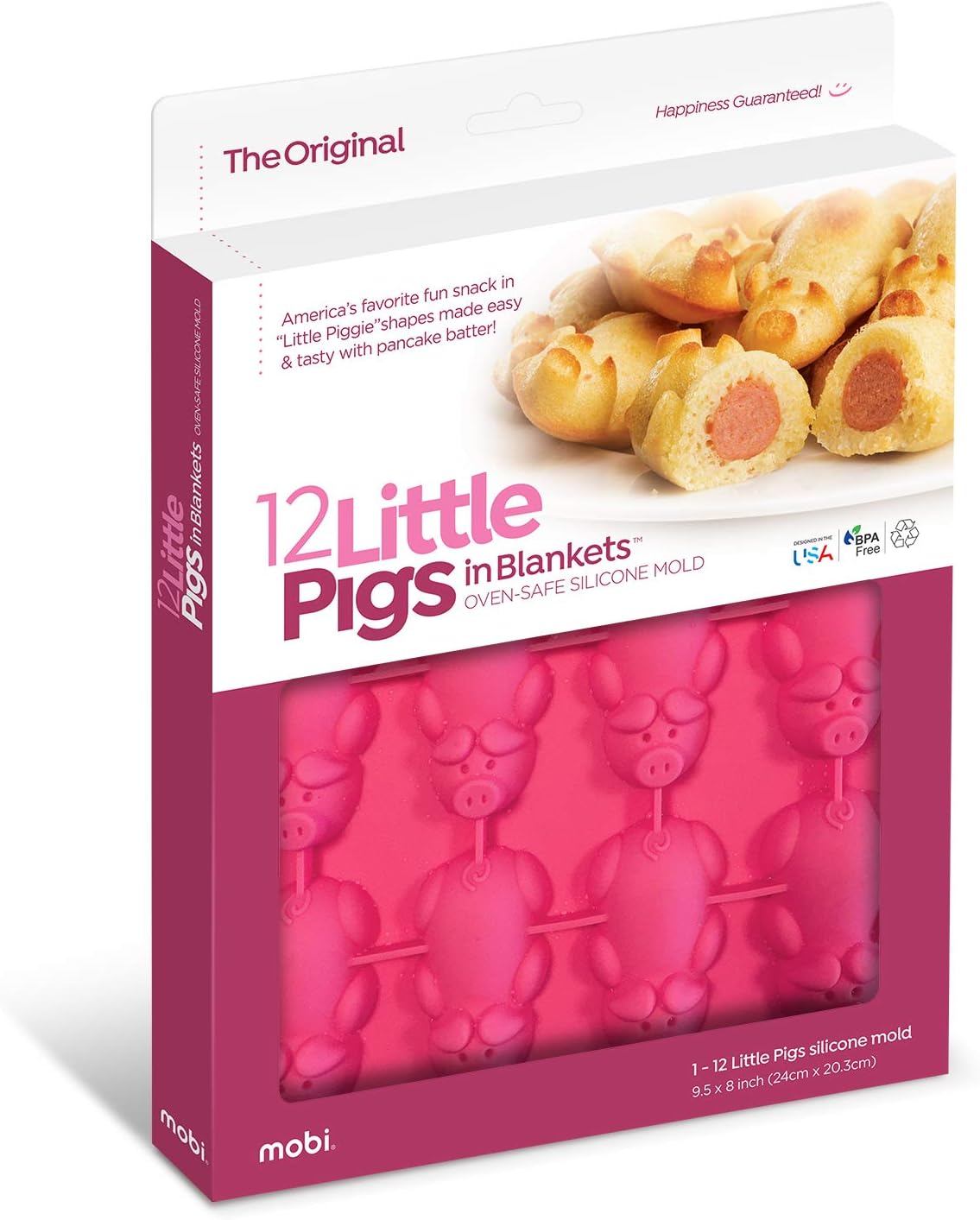 MOBI “The Original” - Pigs in a Blanket Silicone Mold – “Pigs in a Blanket” Snack with a Twist (Pigs)