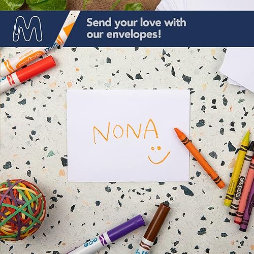 Miniatura 6 de MOS Sobres de invitación A2  Sobres de correo blancos autosellantes de 4-38 pulgadas x 5-34 pulgadas (500 unidades)  120GSM 32LB Bond Heavy Duty