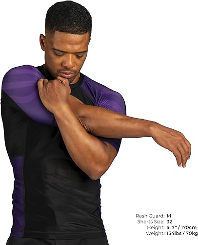 Miniatura 2 de Sanabul Esencial manga corta Rash Guard MMA BJJ Wrestling Grappling Jiu Jitsu