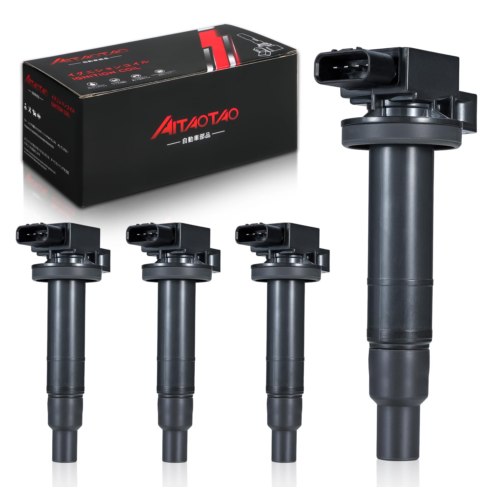 Amazon | AITAOTAO 車用 イグニッションコイル 4本セット 90919 Amazon | AITAOTAO 車用 イグニッションコイル 4本セット 90919