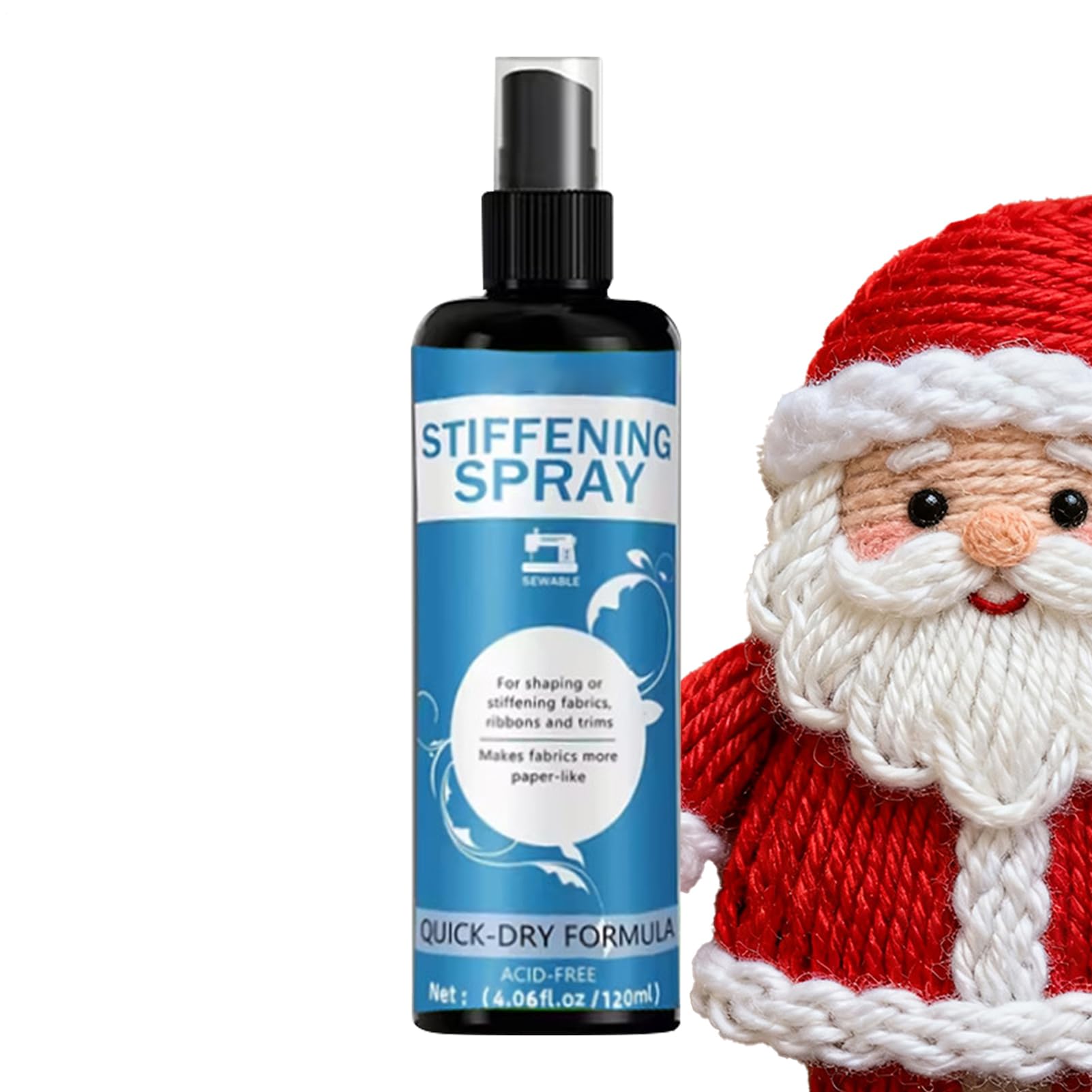 Durcisseur pour Tissu Artisanat 100ml Spray Rigidifiant Étoffe pour Décoration Textile et Linge