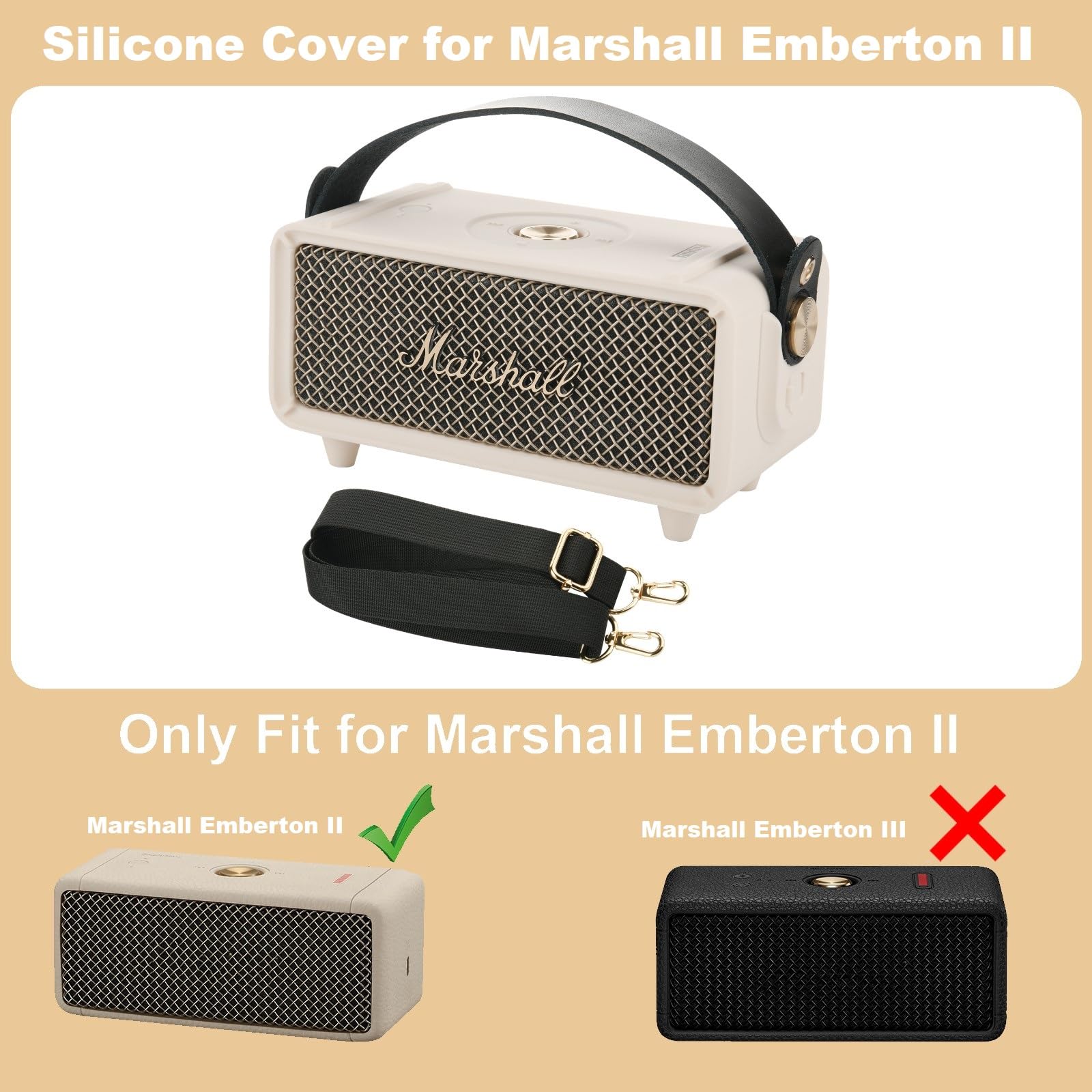 Amazon.com: TXEsign Silicone Cover Case for Marshall Emberton II