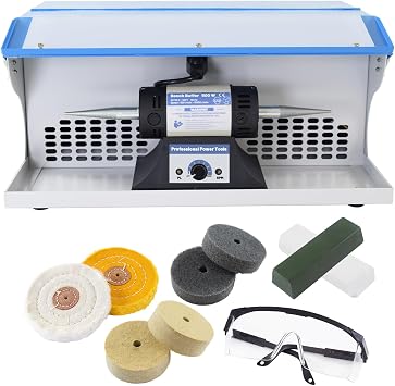 500W Jewelry Bench Polisher with Dust Collector for Jewelers