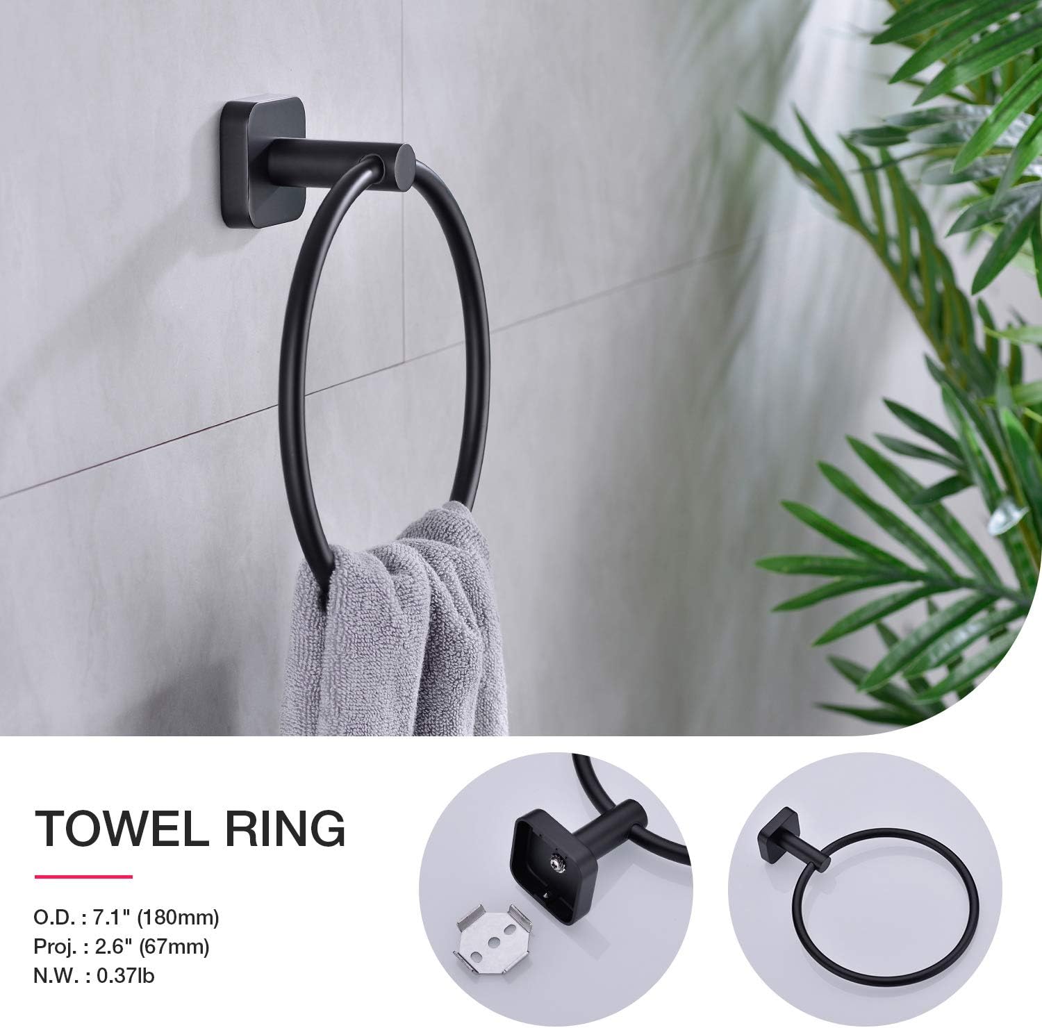 Amazing 🔥 TRUSTMI 4-Piece Bathroom Accessories Set Black Bath Hardware SUS304 Stainless Steel 23.6 Inch Towel Bar Wall Mounted Bathroom Fixture Combination, Matte Black Flash Deals - 40% OFF TRUSTMI 4-Piece Bathroom Accessories Set Black Bath Hardware SUS304 Stainless Steel 23.6 Inch Towel Bar Wall Mounted Bathroom Fixture Combination, Matte Black