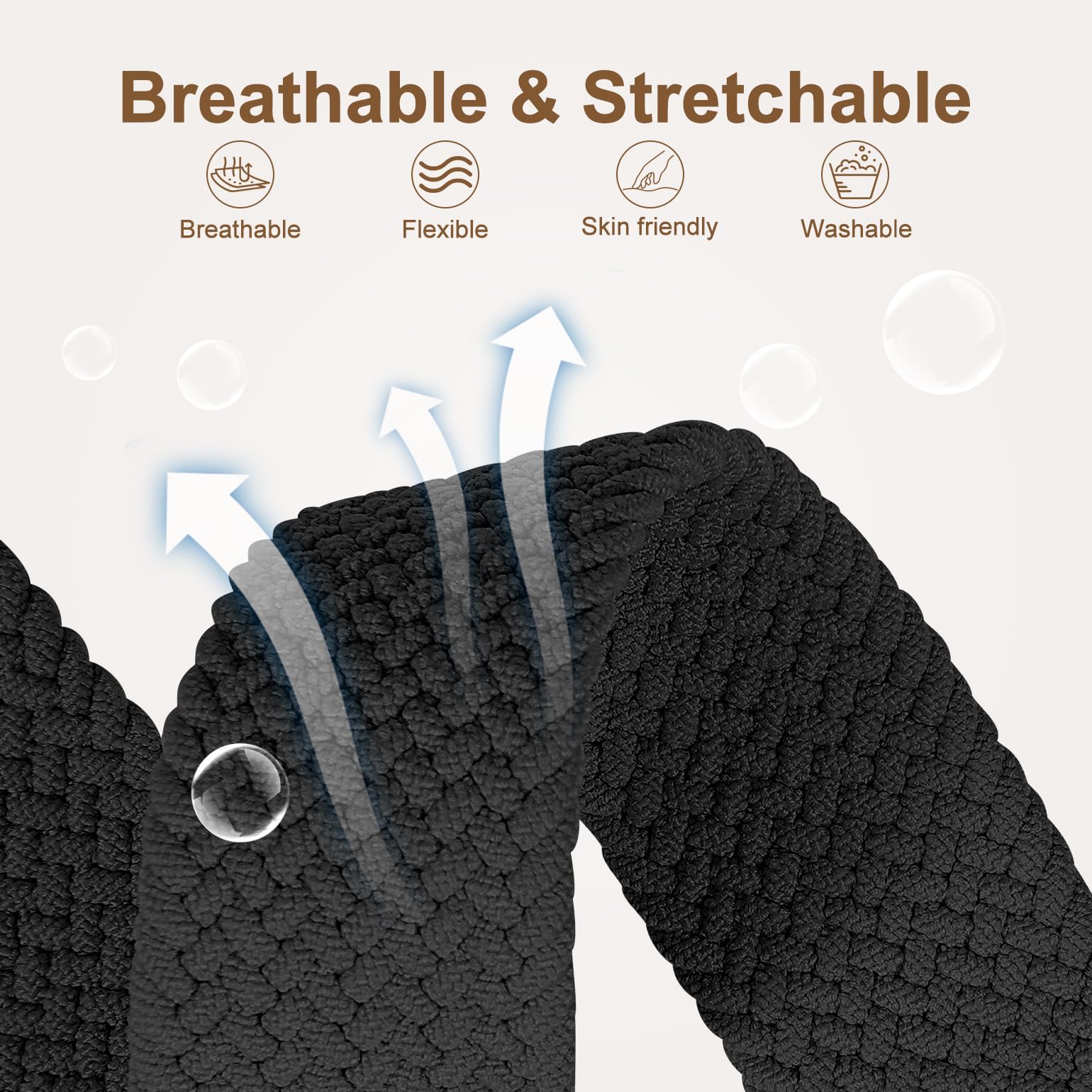 Bracelet de montre magnétique en nylon tressé de 22 mm compatible avec Amazfit Bip 6/Amazfit Bip 5, bracelet de rechange doux et respirant pour Amazfit Helio & GTR 4/3 Pro/3/2/2e/47 mm, homme et