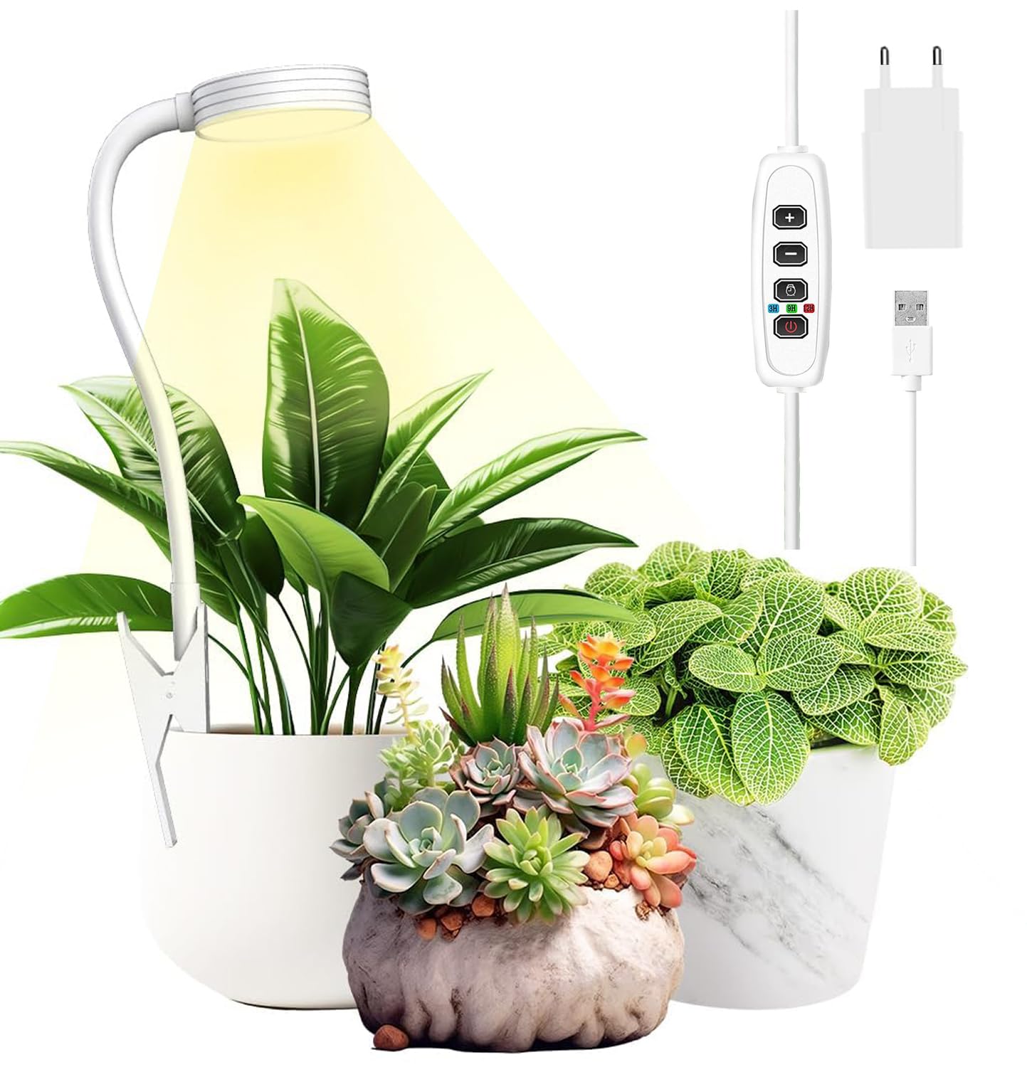 Kullsinss Lot de 2 lampes de croissance pour plantes d'intérieur, 48