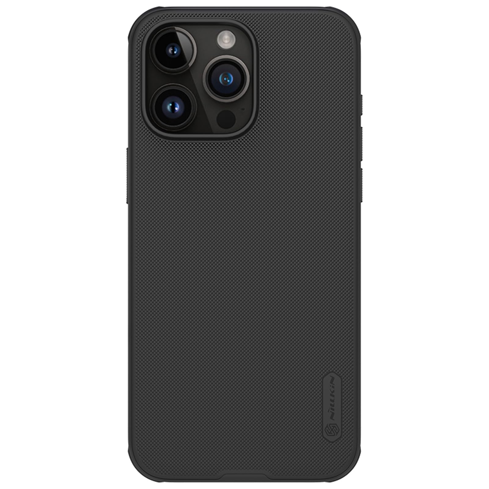 Nillkin Case for Apple iPhone 15 Pro Max (6.7" Inch) Super Frosted Shield Pro Hard Back Soft Border (PC + TPU) Shock Absorb Cover Raised Bezel Camera Protect PC Without Logo Cut Black Color