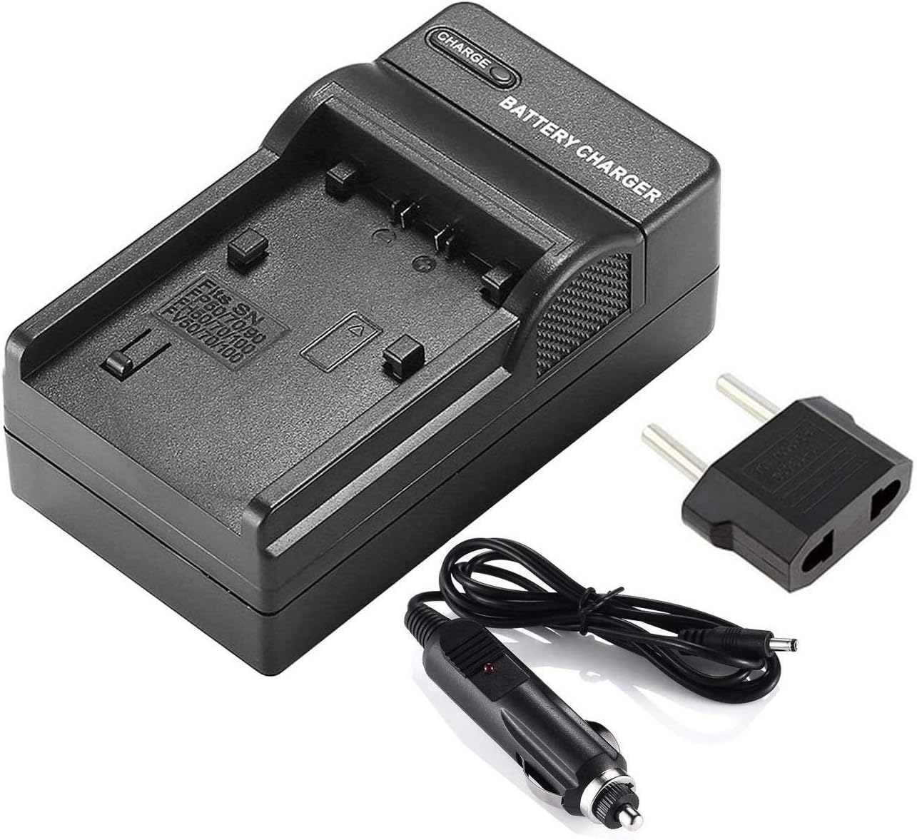 Battery Charger for Sony FDR-AXP33, FDR-AXP35, FDR-AXP55, FDR-AX30, FDR-AX33, FDR-AX40, FDR-AX45, FDR-AX53, FDR-AX55, FDR-AX60, FDR-AX100, FDR-AX100E, FDR-AX700, FDR-AX700E 4K Handycam Camcorder