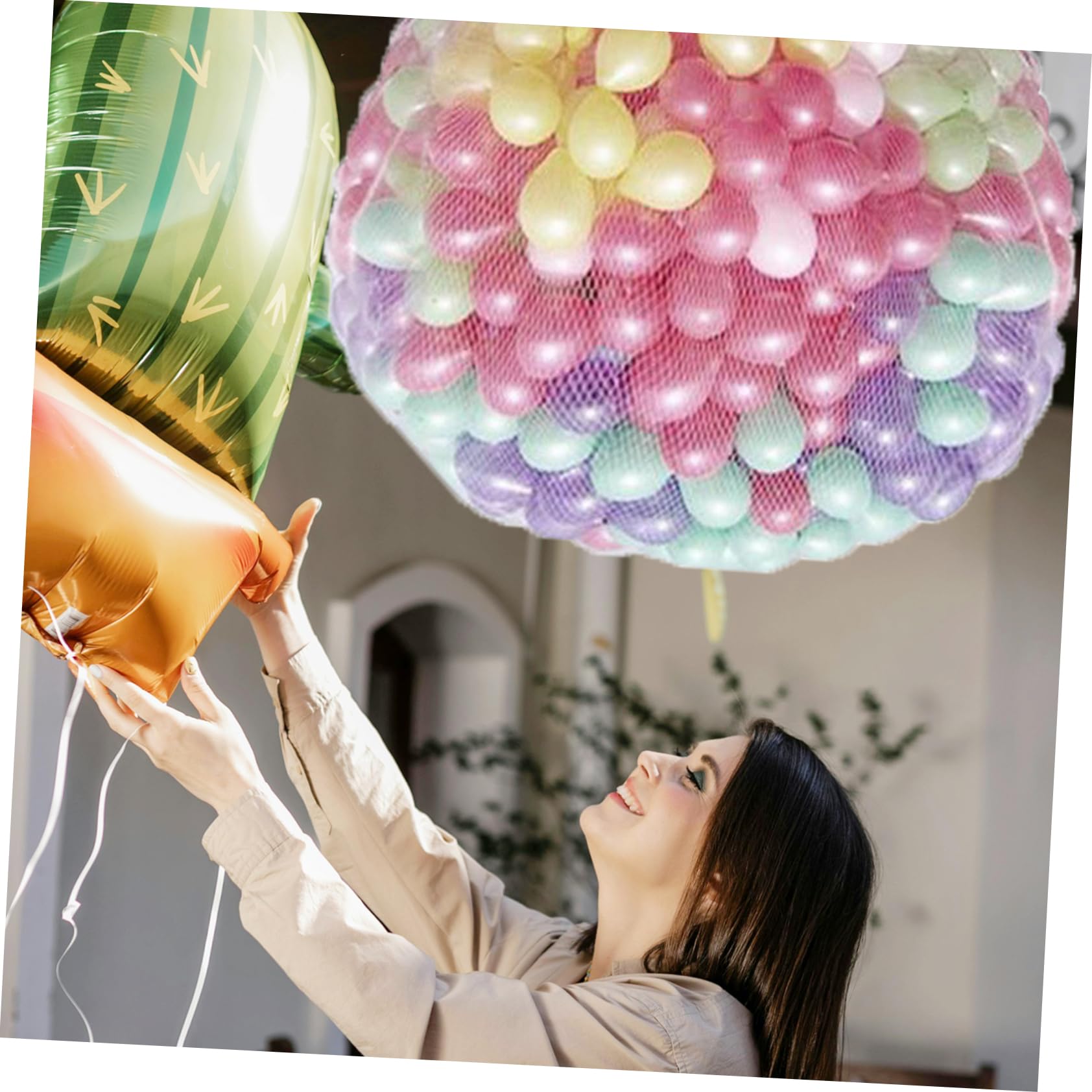Kunststoff Ballonfangnetz 500 Weiß Stück für Ballonfreigabe