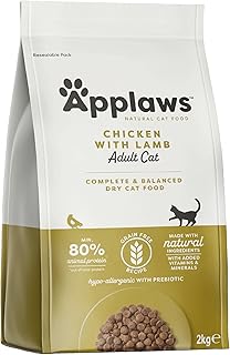 Applaws Natural Complete Dry Food for Adult Cats, Chicken with Lamb Grain Free, 2kg Bag