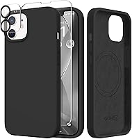 Vista 63 de GONEZ Funda de silicona para iPhone 14 Pro Max, compatible con MagSafe, con protector de pantalla + protector de lente de cámara, silicona líquida a