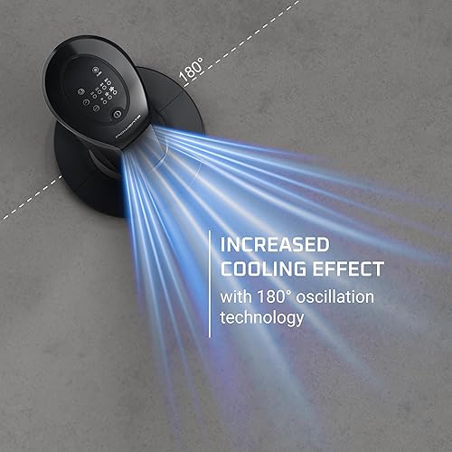 Miniatura 2 de Rowenta, Ventilador de torre, ventilador oscilante fresco de 180, ventilador de piso silencioso para dormitorio, 3 velocidades, potente ventilador