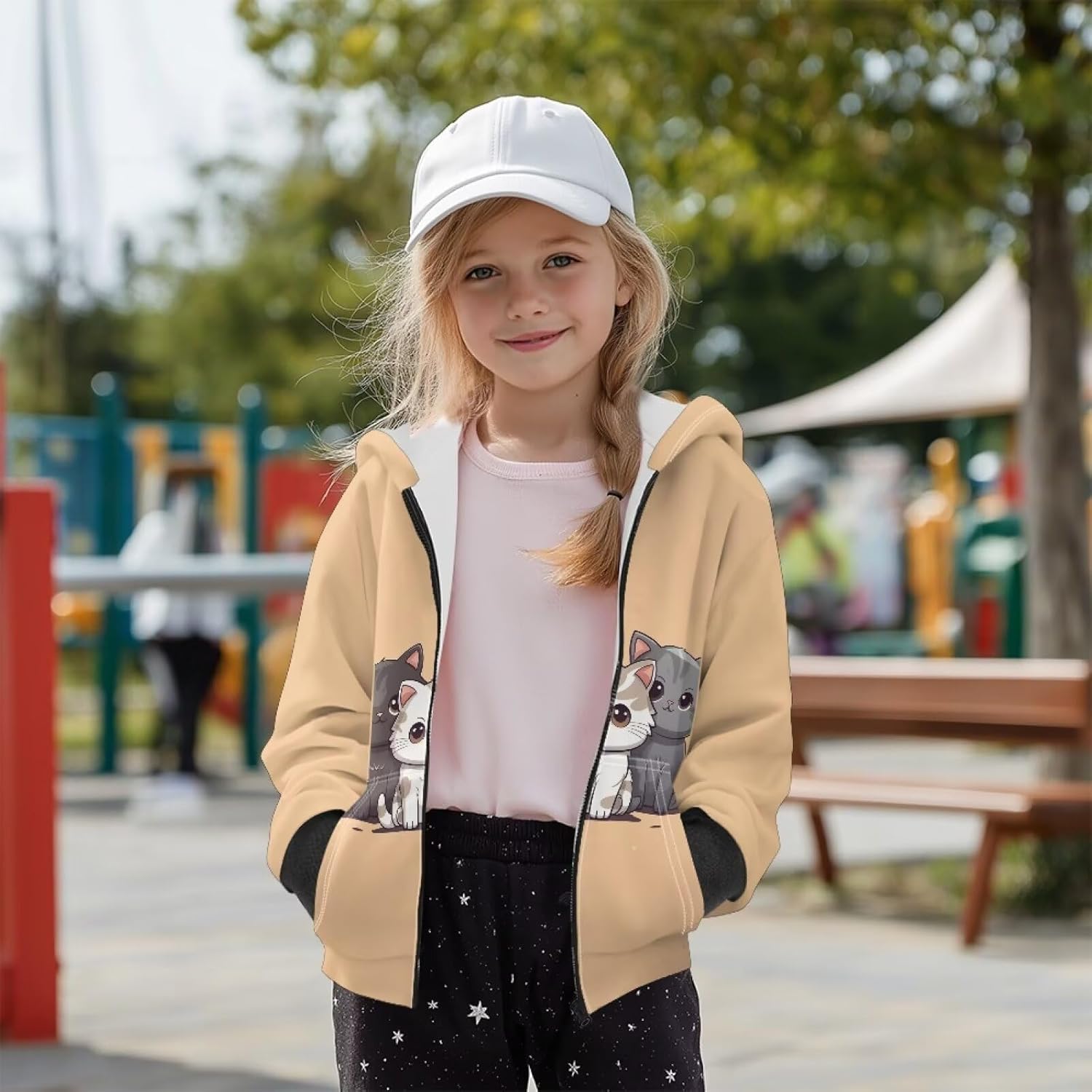 Girl Full Zip Sweatshirt Kids‘girls' Fashion Hoodies & Sweatshirts Fleece Jacket