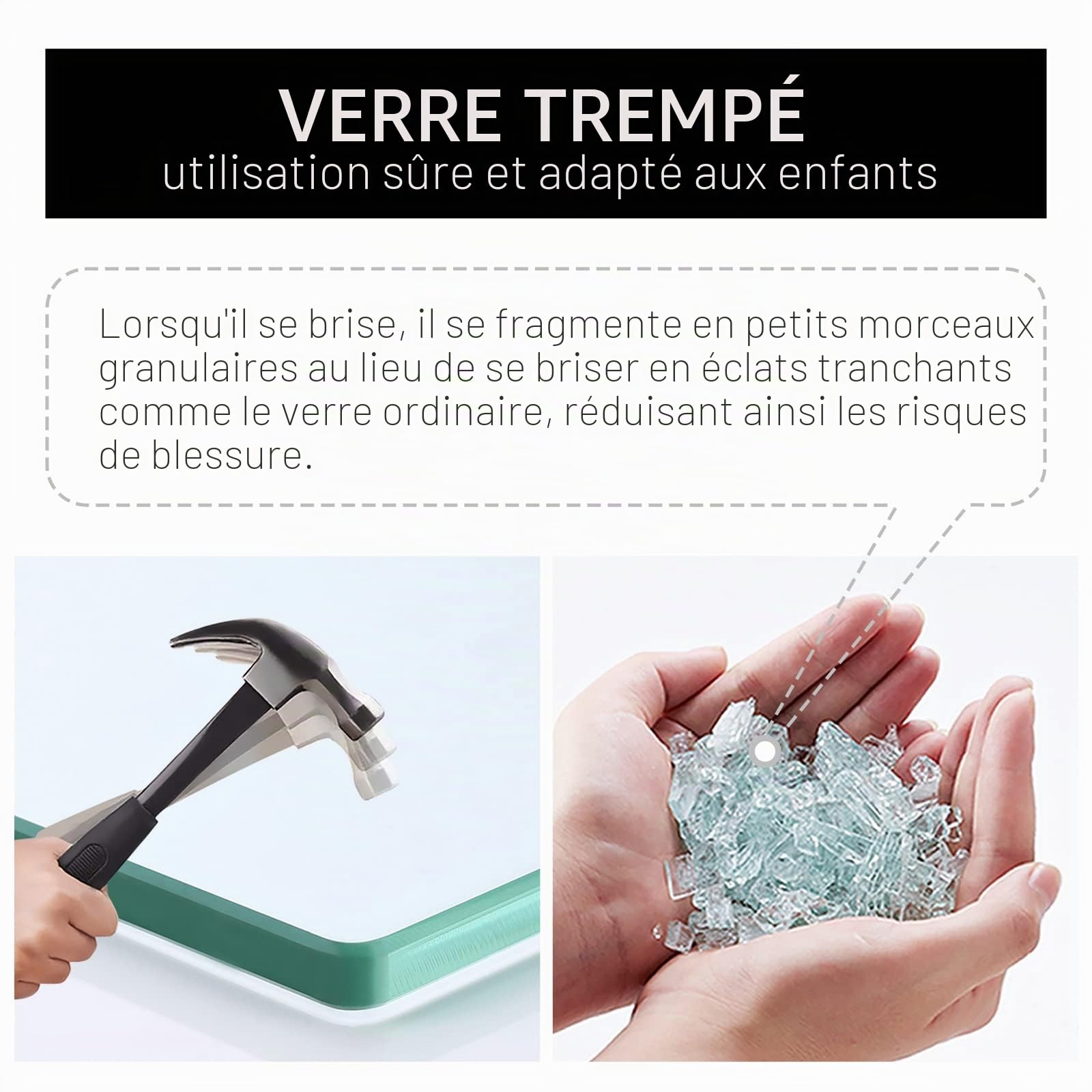 KES Etagere en Verre Noir Etagere Salle de Bain 40CM, 2 Pièces Étagère en Verre Trempé 8mm Tablette Verre Étagères Murale, BGS3201S40-BK-P2