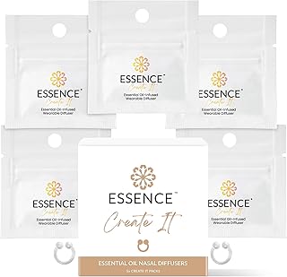 Essence Nasal Diffuser Create-It Bundle – DIY Essential Oil Silicone Nose Ring Kit for Custom Aromatherapy Blends – Wearable DIY Diffuser for Personalized Scents