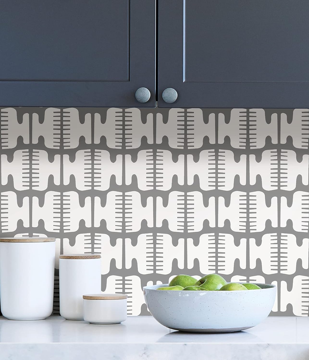 Black Pepper Paperie Grey Shift Peel & Stick Wallpaper