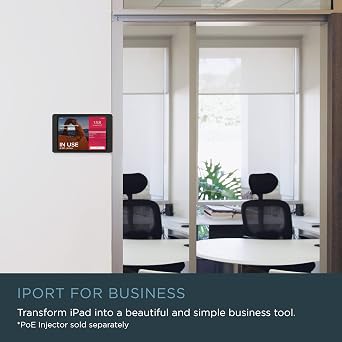 Surface Mount System iPad Wall Mount Slim & Secure Enclosure for iPad Pro 12.9 (5th Gen) | Built-in PoE Charging | Flush Aluminum Wall Dock for Smart Home & Commercial Use White