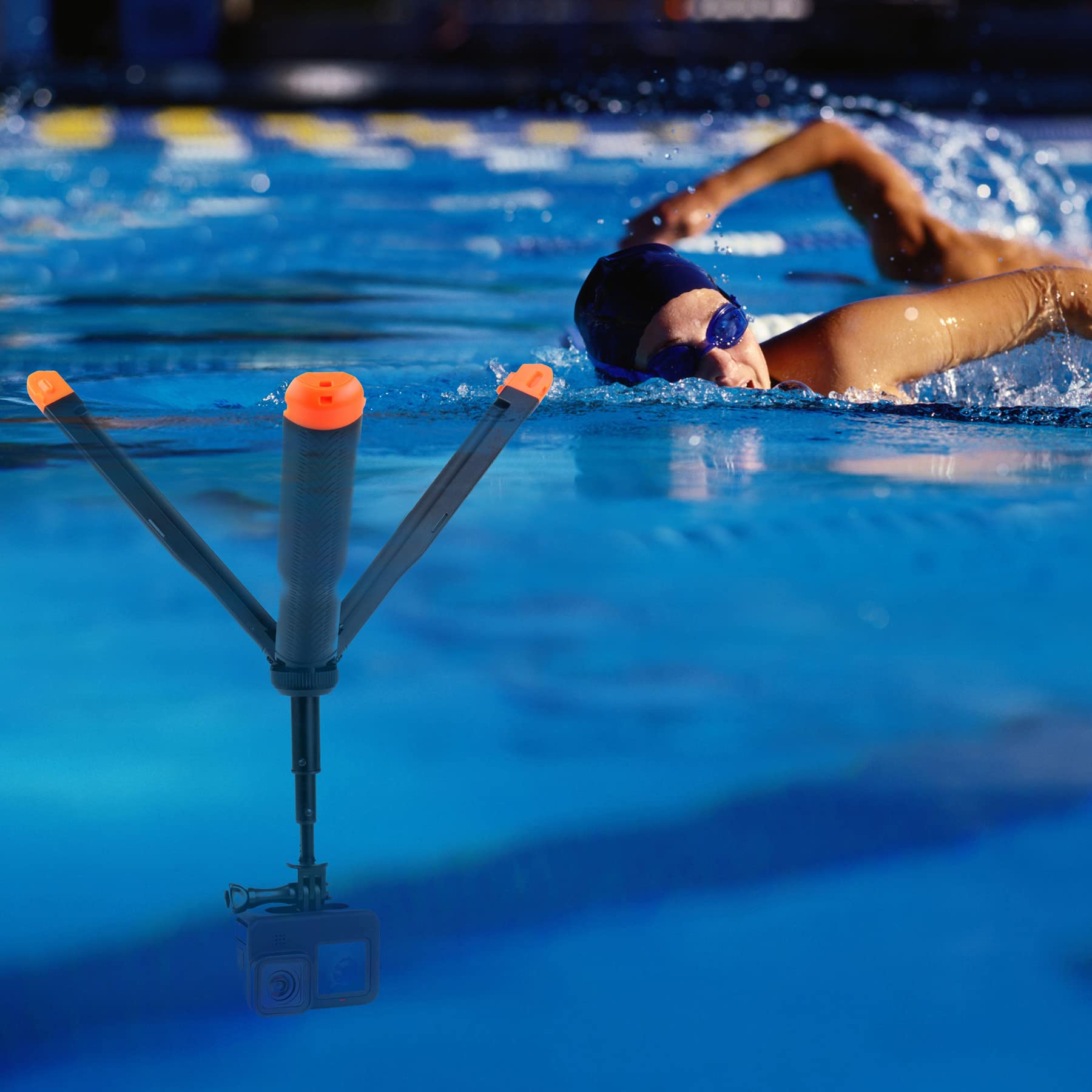 GEPULY Bastone galleggiante per selfie, impugnatura subacquea per GoPro Hero 13 12 11 10 9 8 7 6 5 4 3 Fusion, Max, la maggior parte delle action cam, 4-in-1 impermeabile stick stick pole treppiede
