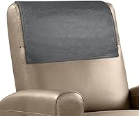 Vista 18 de Funda para reposacabezas para silla reclinable, protector para reposacabezas de piel sintética con correas elásticas, fundas para reposacabezas