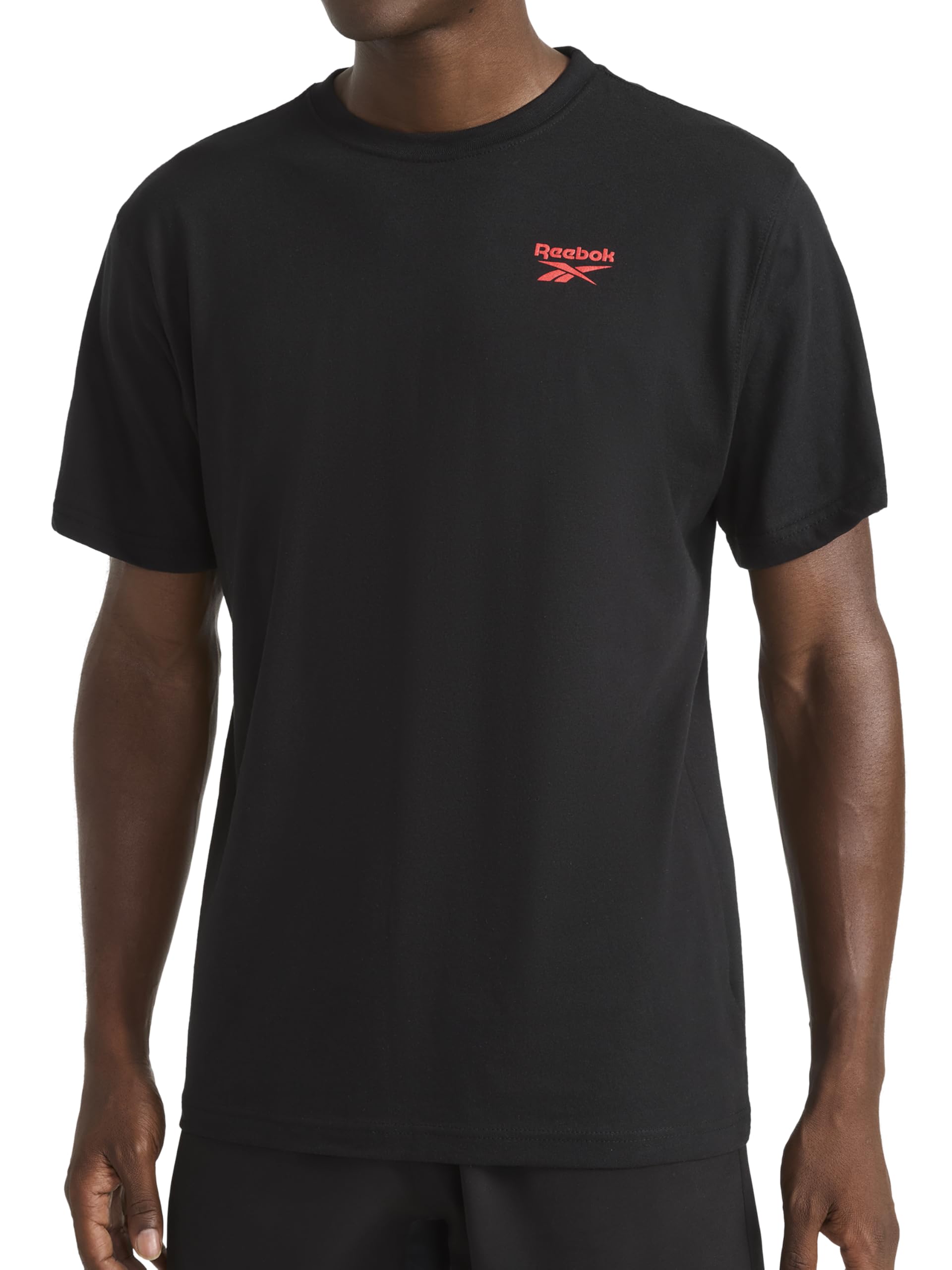 Reebok Men's Phasic Graphic Crewneck T-Shirt, Standard Fit, Lightweight Cotton-Poly Fabric