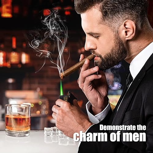 Miniatura 5 de Encendedor de antorcha de chorro de 2 unidades, encendedor de tarjetas de llama verde y roja, diseño de póquer a prueba de viento, encendedor de