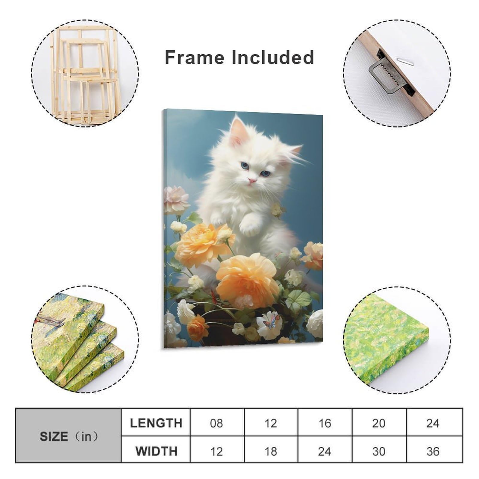 ラグドールイン花畑」猫、絵画