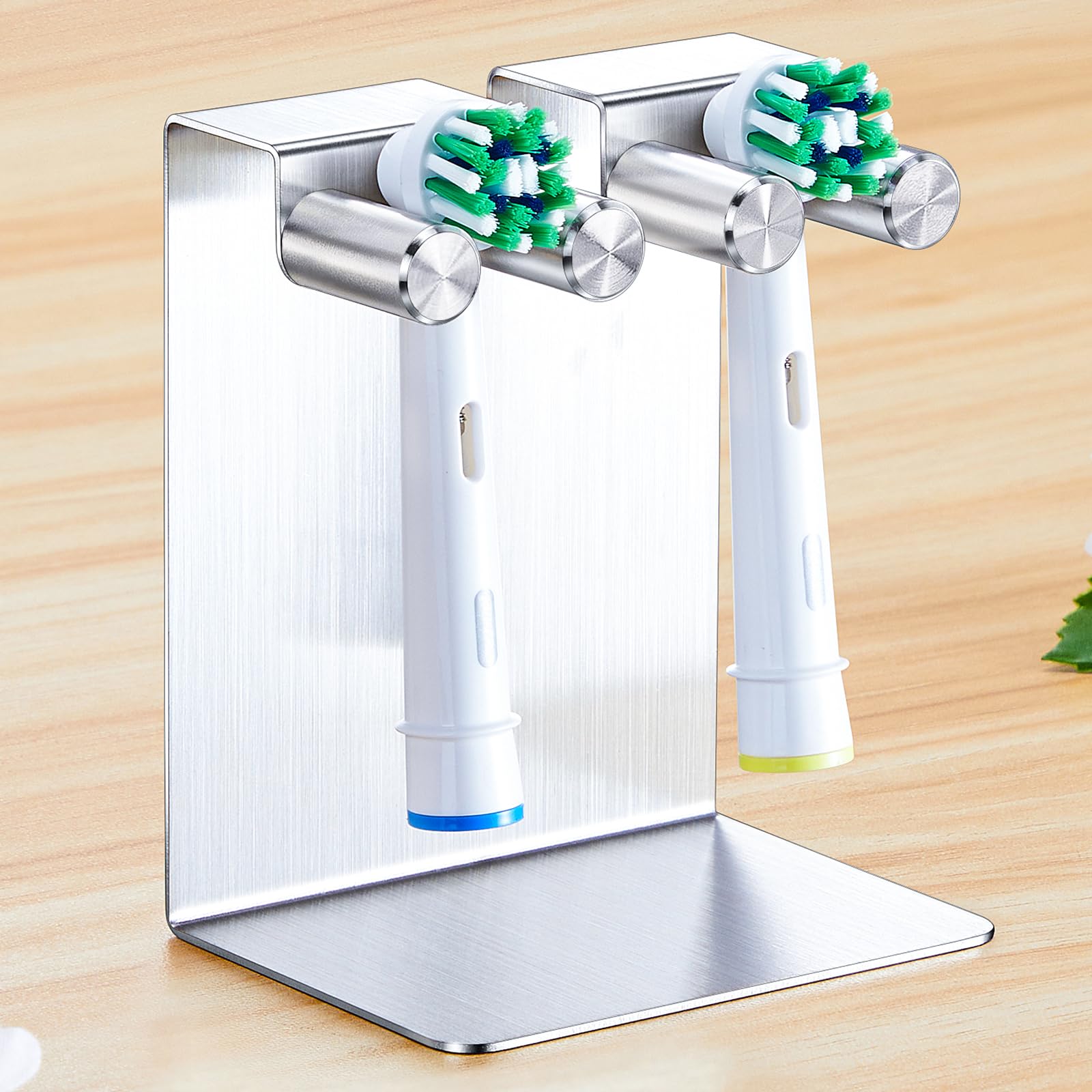 YAYINLI Electric Toothbrush Head Holder, Stainless Steel Electric Toothbrush Holder, Toothbrush Head Stand, Toothbrush Holder Wall Mounted or Desktop, Adhesive Tooth Brush Head Holder for Bathroom