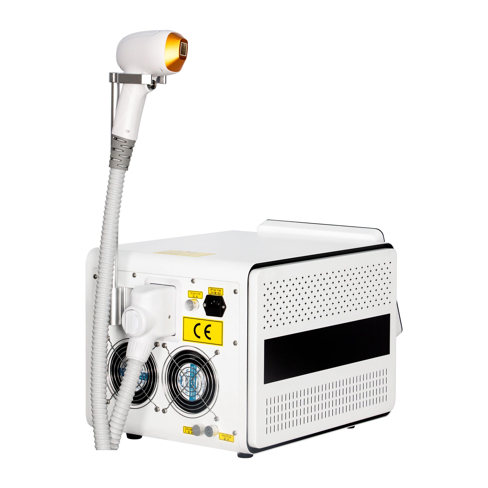 10 Bars, Depilatore Laser 808nm Professionale per Uso Domestico con Tecnologia Ice Cooling - Rimozione Permanente dei Peli, Indolore, 755nm+808nm+1064nm, per Viso, Corpo