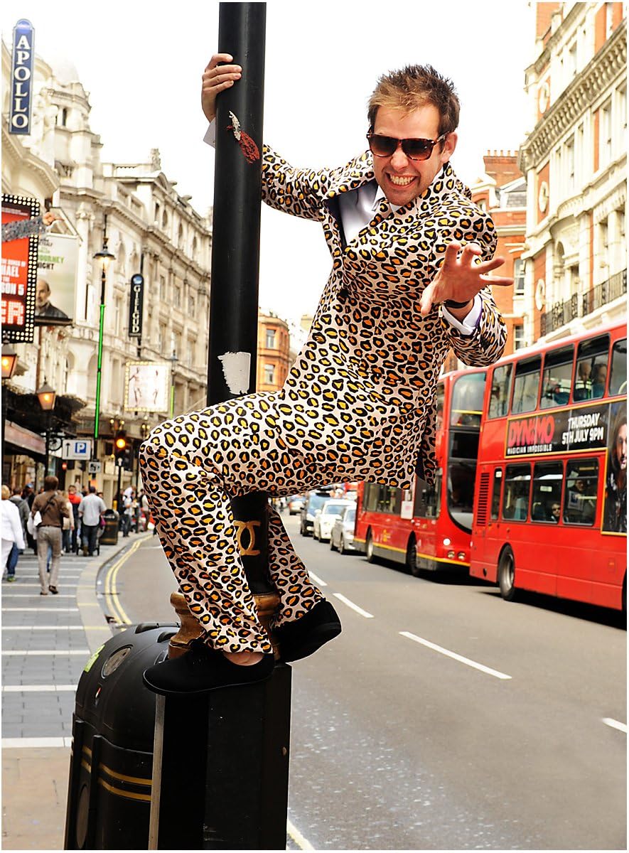 OppoSuits Lustige Verrückt Abschlussball Anzüge für Herren - Komplettes Set: Jackett, Hose und Krawatte,The Jag