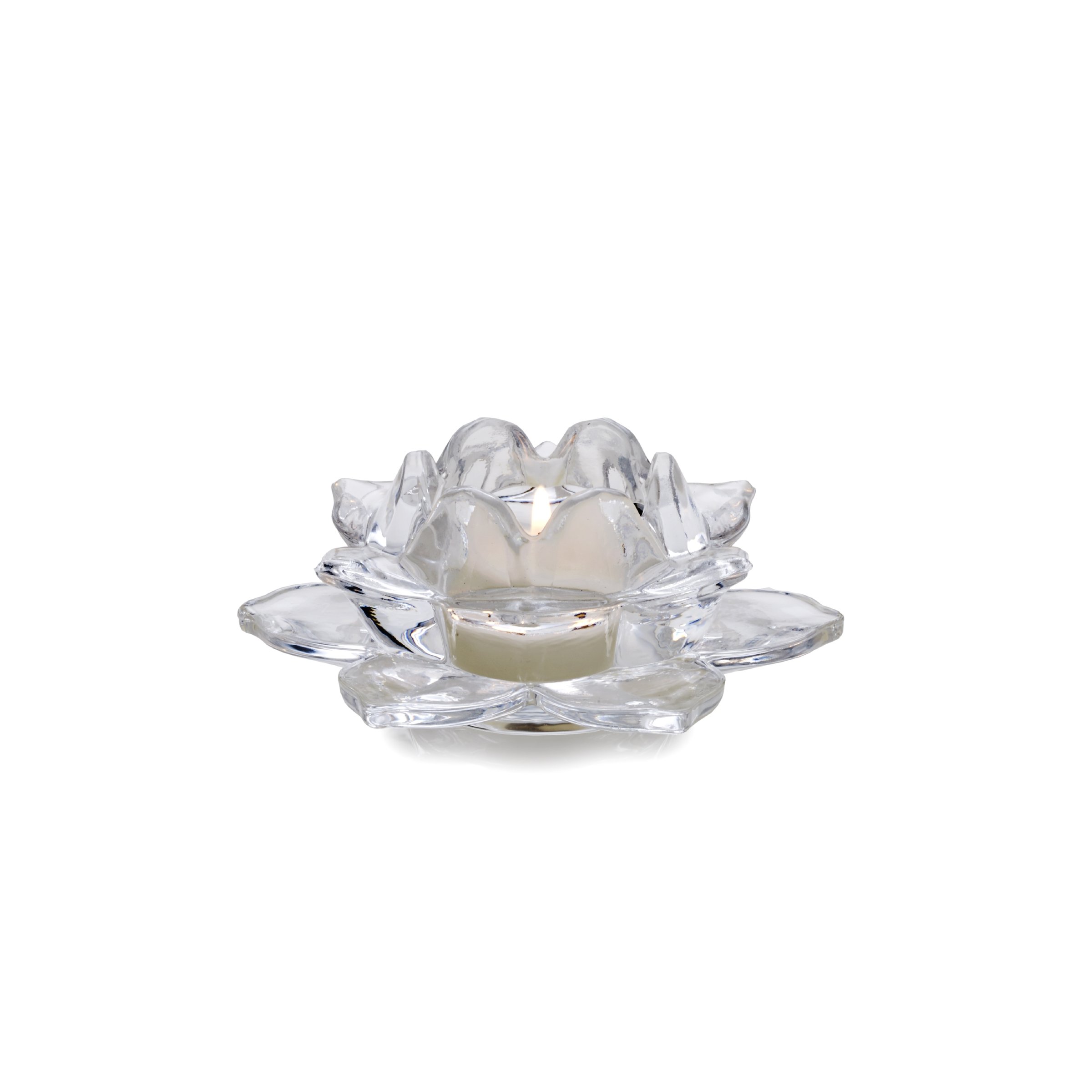Celebrations by Mikasa Crystal Flower Votive Holder, 4.75-Inch