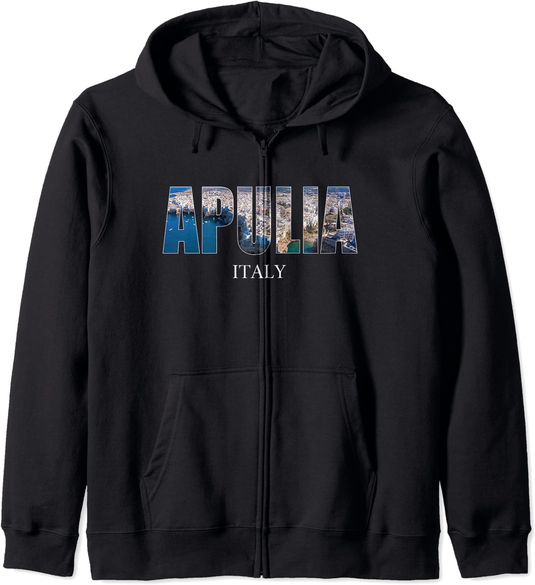 Apulia Prefecture Italy City Apulia vintage Design Italia Zip Hoodie