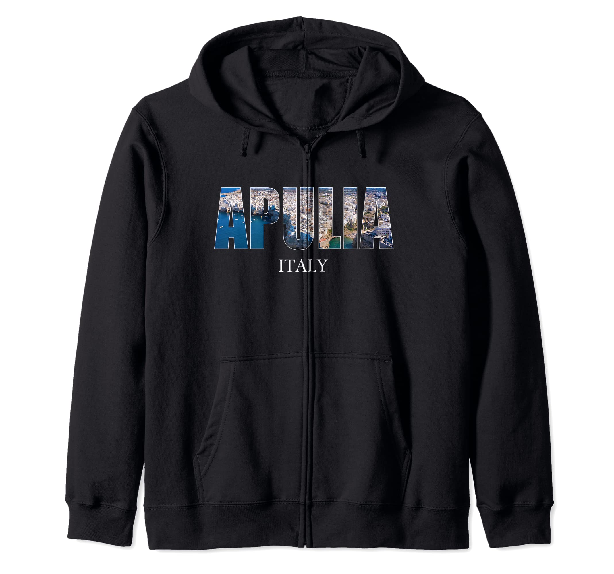 Apulia Prefecture Italy City Apulia vintage Design Italia Zip Hoodie