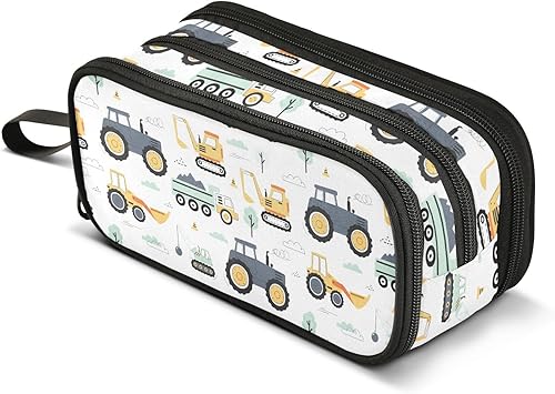 Miniatura 12 de ZAZYXTJ Estuche de gran capacidad con estampado de leopardo azteca occidental, 3 compartimentos, bolsa de lona para maquillaje, para escuela,