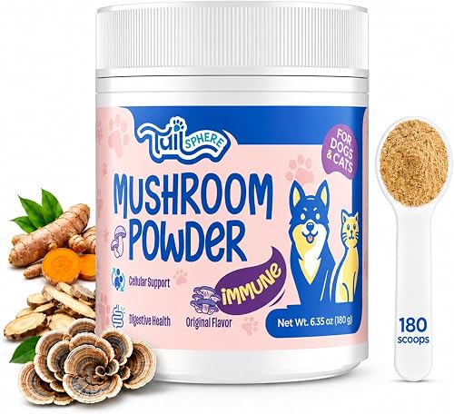 Turkey Tail Mushroom for Dogs & Cats, 14-in-1 Powder, Lumps & Bumps, 180g