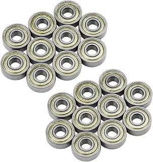 WMYCONGCONG 20 PCS 606ZZ 6x17x6mm Deep Groove Ball Bearing Double Shield Small Ball Bearings for Skateboard Automotive and 3D Printer