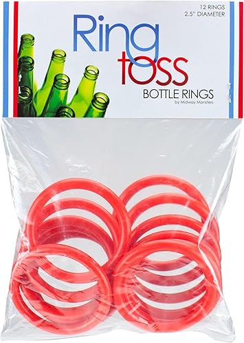 Miniatura 6 de Paquete de 12 anillos pequeños para lanzar anillos – para juegos de carnaval, patio trasero, al aire libre y otras fiestas y eventos, 2.5 pulgadas
