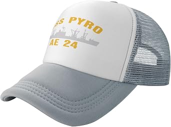 USS Pyro Ae 24 Mesh Cap Trucker Cap Sports Baseball Cap Casual Unisex Adjustable Hat Hip Hop Cap