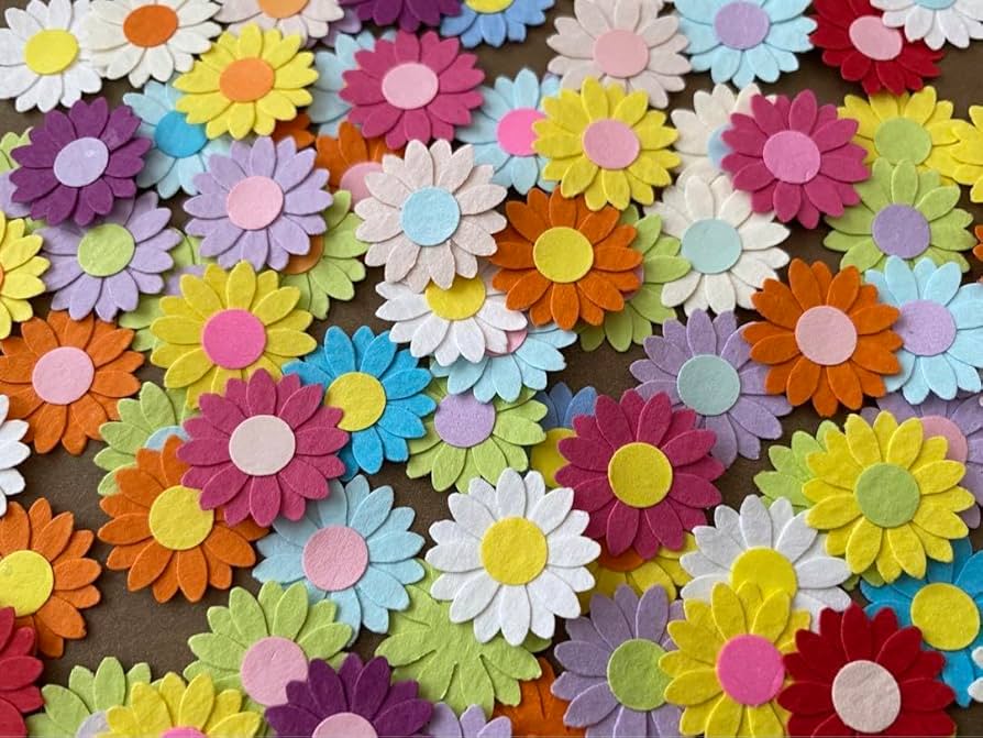 アルバム飾り　クラフトパンチ　子供　オーダー受付中（＾∇＾）！ P402＊クラフトパンチ 花 アルバム カラフル 飾り 寄せ書き